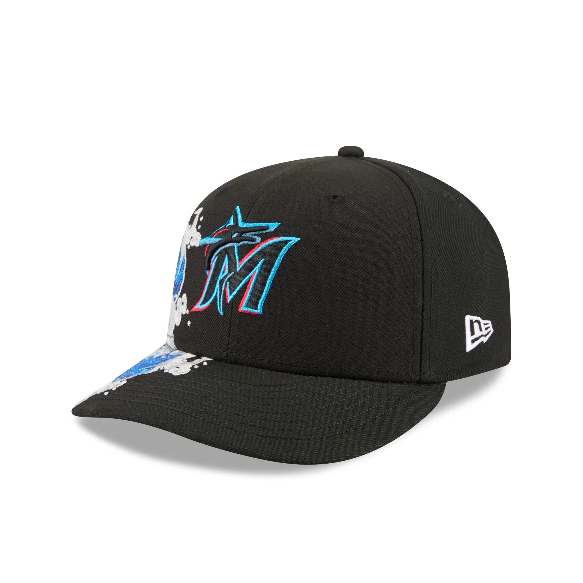 Miami Marlins Waves 59Fifty Fitted MLB Vintage Snapback Baseball Cap Adjustable Streetwear Hat