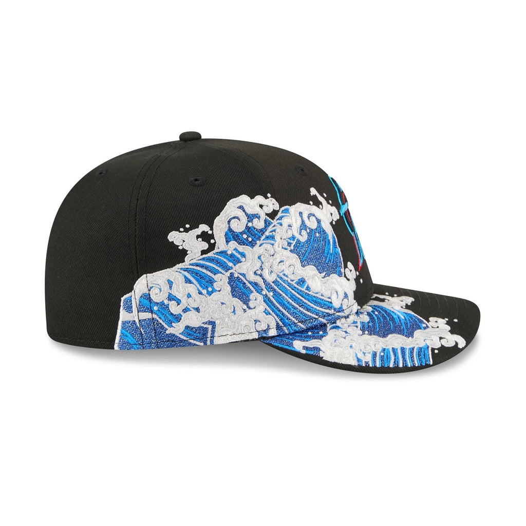 Miami Marlins Waves 59Fifty Fitted MLB Vintage Snapback Baseball Cap Adjustable Streetwear Hat