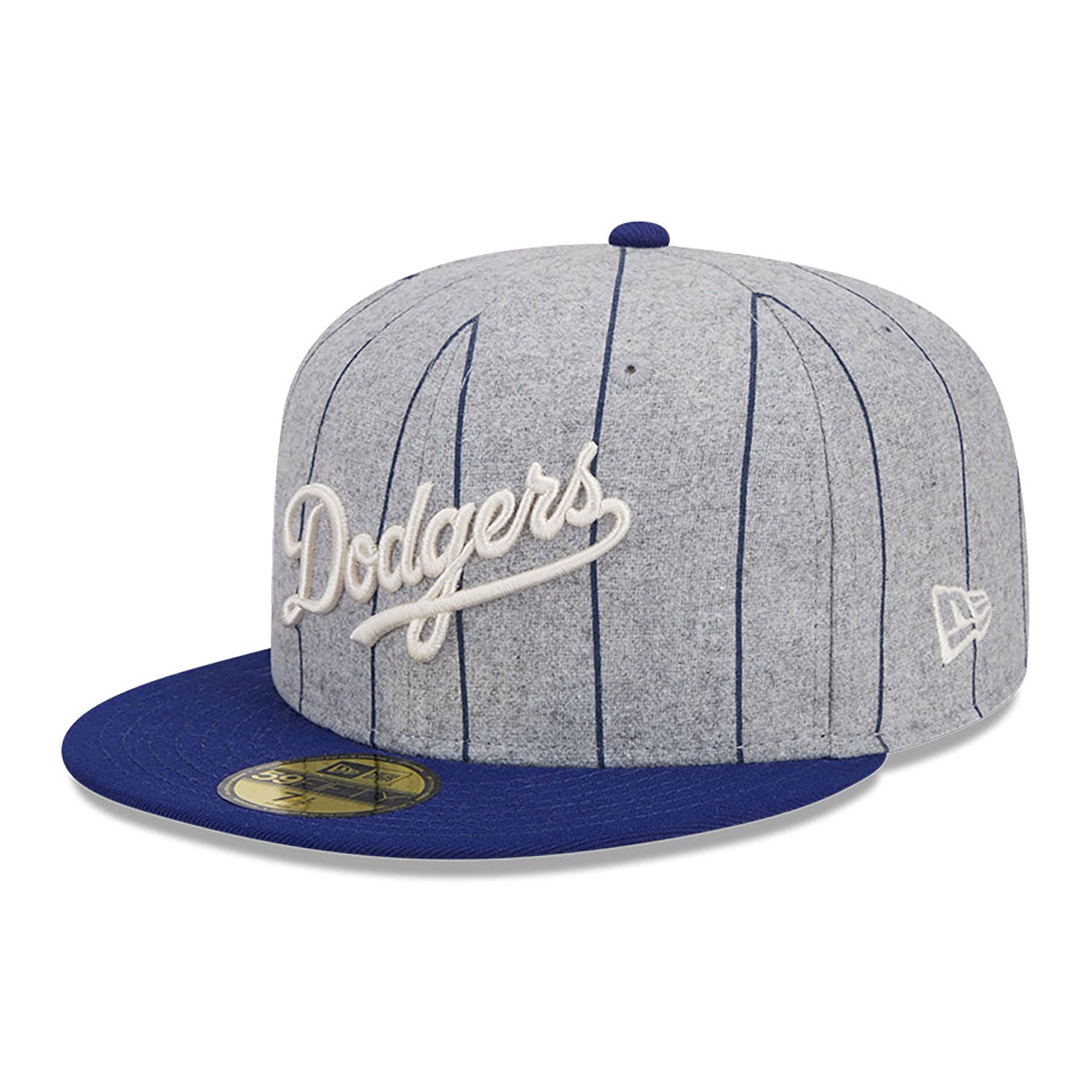 Los Angeles Dodgers Heather Pinstripe 59Fifty Fitted MLB Vintage Snapback Baseball Cap Adjustable Streetwear Hat